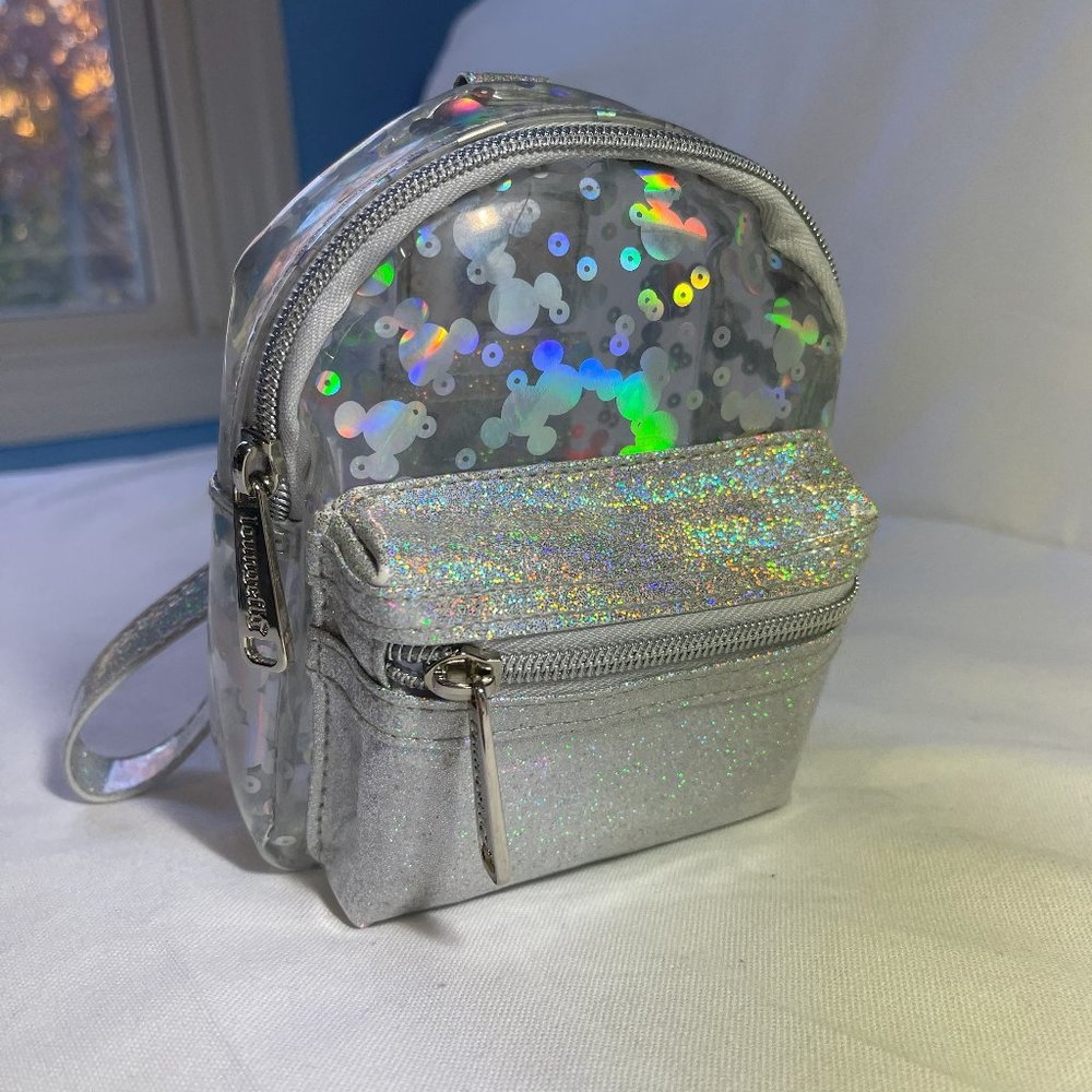 Disney Loungefly Magic Mirror Metallic Holographic Wristlet